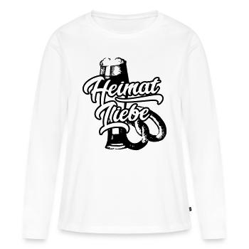 L’amour de la patrie bavaroise - T-shirt manches longues Premium bio Femme - blanc - Devant - Julia (174cm)