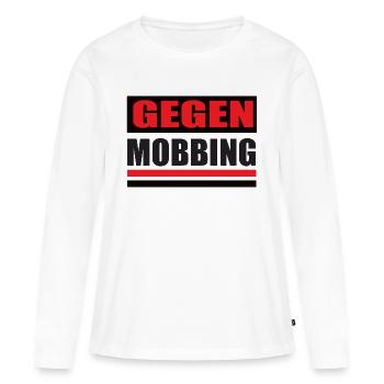 Gegen Mobbing - Frauen Premium Bio Langarmshirt - Weiß - Vorne - Julia (174cm)