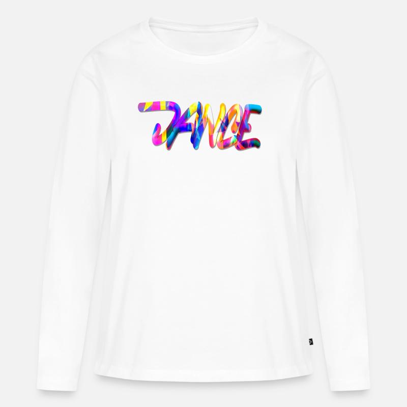 Dance tanzen - Frauen Premium Bio Langarmshirt - Weiß