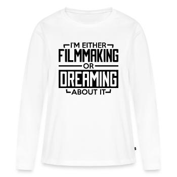 Film flap Film Filmmaker Camera Director - Women's Premium Organic Long Sleeve Shirt - white - Front - Julia (174cm)