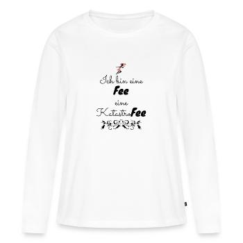 Fee - Frauen Premium Bio Langarmshirt - Weiß - Vorne - Julia (174cm)