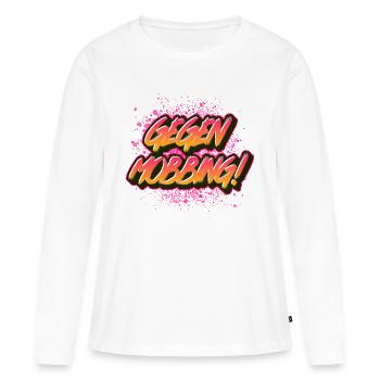 Gegen Mobbing - Frauen Premium Bio Langarmshirt - Weiß - Vorne - Julia (174cm)