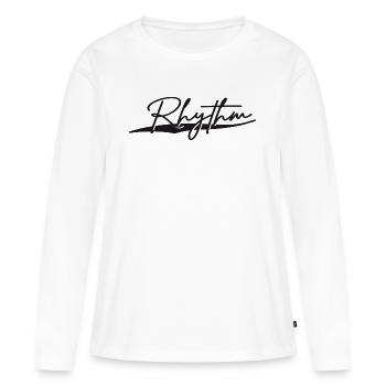 Rhythm Rhythmus Musik Music Dancer tanzen - Frauen Premium Bio Langarmshirt - Weiß - Vorne - Julia (174cm)