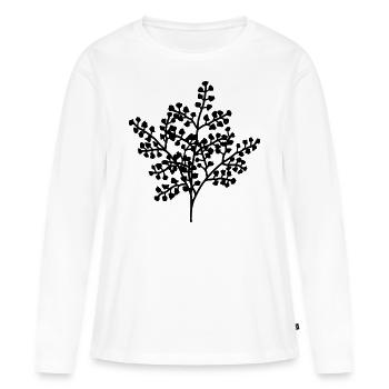 Bouquet de fleurs floral - T-shirt manches longues Premium bio Femme - blanc - Devant - Julia (174cm)