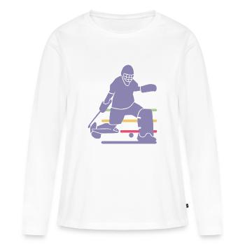 Goalie - Women's Premium Organic Long Sleeve Shirt - white - Front - Julia (174cm)