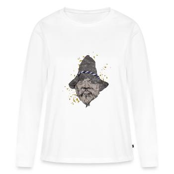 Tracht - Frauen Premium Bio Langarmshirt - Weiß - Vorne - Julia (174cm)