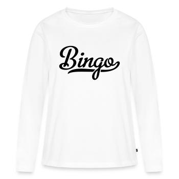 BINGO - Women's Premium Organic Long Sleeve Shirt - white - Front - Julia (174cm)