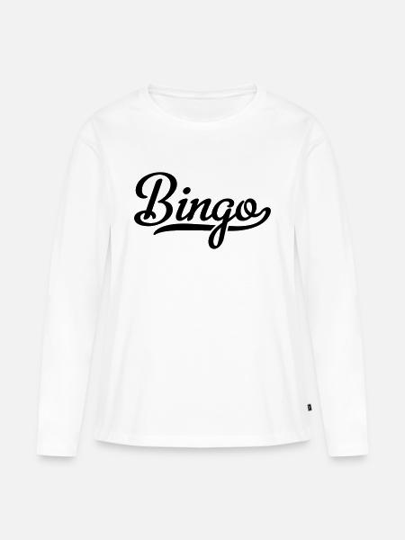 BINGO - Frauen Premium Bio Langarmshirt - Weiß