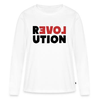 REVOLUTION Love - Women's Premium Organic Long Sleeve Shirt - white - Front - Julia (174cm)