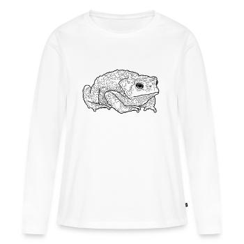 crapaud - T-shirt manches longues Premium bio Femme - blanc - Devant - Julia (174cm)