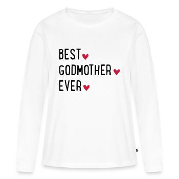 Marraine - T-shirt manches longues Premium bio Femme - blanc - Devant - Julia (174cm)