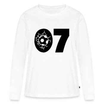 Football jersey number 07 - Women's Premium Organic Long Sleeve Shirt - white - Front - Julia (174cm)