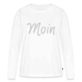 Moin - T-shirt manches longues Premium bio Femme - blanc - Devant - Julia (174cm)