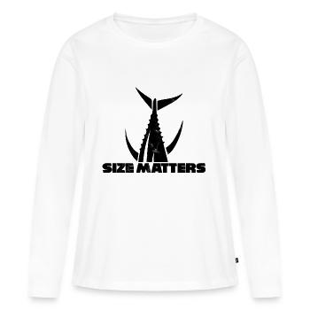 Angler - Angelsport - Thunfisch - Geschenk - Frauen Premium Bio Langarmshirt - Weiß - Vorne - Julia (174cm)