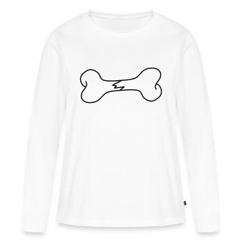 fracture - T-shirt manches longues Premium bio Femme - blanc - Devant - Julia (174cm)
