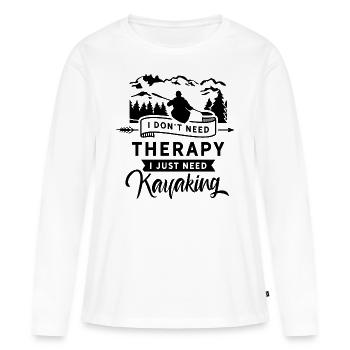 Kayak kayak kayak kayak Sports nautiques - T-shirt manches longues Premium bio Femme - blanc - Devant - Julia (174cm)