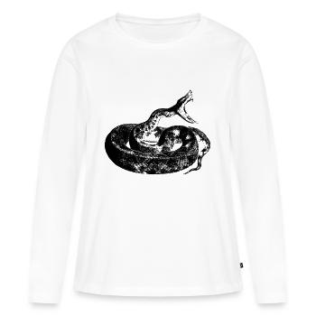 Serpent Reptiles terrariums Illustration - T-shirt manches longues Premium bio Femme - blanc - Devant - Julia (174cm)