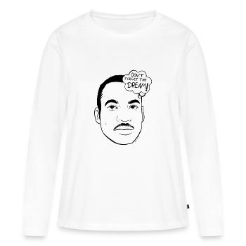 Martin Luther King - T-shirt manches longues Premium bio Femme - blanc - Devant - Julia (174cm)