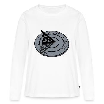 clock time clock time hourglass hourglass140 - Women's Premium Organic Long Sleeve Shirt - white - Front - Julia (174cm)