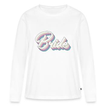 Retro Braut Bachelorette Teil Geschenk für Frauen - Frauen Premium Bio Langarmshirt - Weiß - Vorne - Julia (174cm)