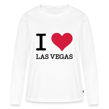 I Love Las Vegas - Frauen Premium Bio Langarmshirt - Weiß - Vorne - Julia (174cm)