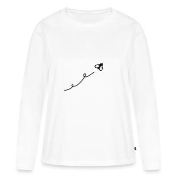 mouche sumsum - T-shirt manches longues Premium bio Femme - blanc - Devant - Julia (174cm)