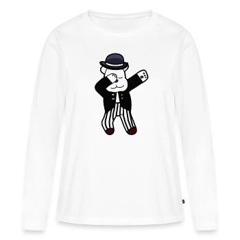 Dubstep Teddy Bär Kinder Kind Kleinkind Baby - Frauen Premium Bio Langarmshirt - Weiß - Vorne - Julia (174cm)