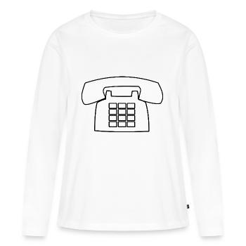 téléphone téléphone mobile retro10 radio téléphone mobile - T-shirt manches longues Premium bio Femme - blanc - Devant - Julia (174cm)