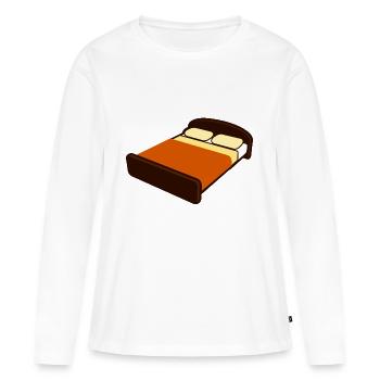 lit - T-shirt manches longues Premium bio Femme - blanc - Devant - Julia (174cm)