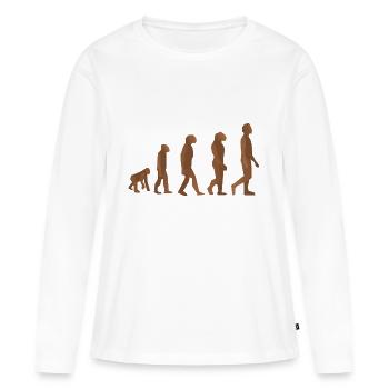 neanderthal cave man caveman steinzeit2 - Women's Premium Organic Long Sleeve Shirt - white - Front - Julia (174cm)