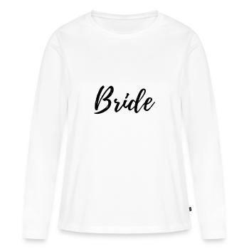 Mariée, mariée - T-shirt manches longues Premium bio Femme - blanc - Devant - Julia (174cm)