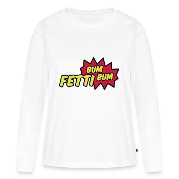 Fétiche Bum Bum - T-shirt manches longues Premium bio Femme - blanc - Devant - Julia (174cm)
