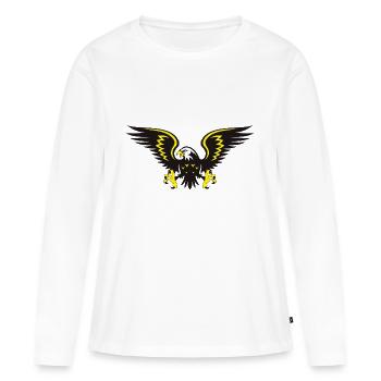 adler eagle bussard falke habicht hawk falcon53 - T-shirt manches longues Premium bio Femme - blanc - Devant - Julia (174cm)
