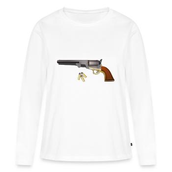 pistol - Women's Premium Organic Long Sleeve Shirt - white - Front - Julia (174cm)