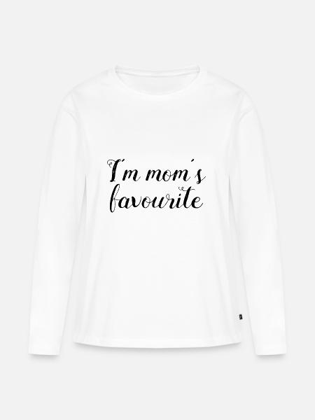 Ich bin Mama's Liebling - Frauen Premium Bio Langarmshirt - Weiß