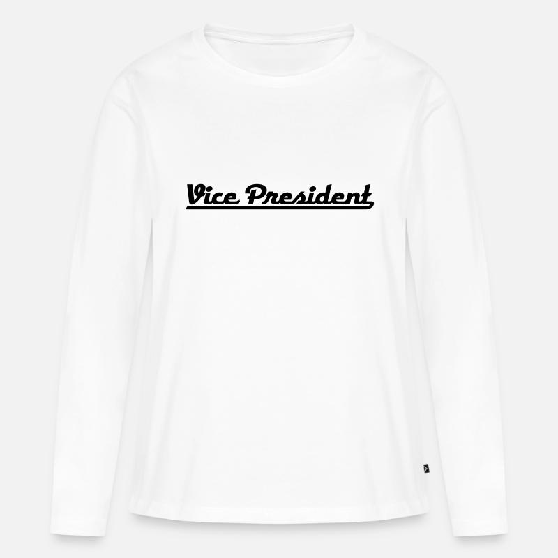 Vice President - Frauen Premium Bio Langarmshirt - Weiß
