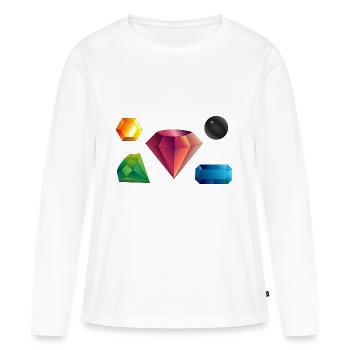 travailleurs de la mine mine mine mineur charbon kohle9 - T-shirt manches longues Premium bio Femme - blanc - Devant - Julia (174cm)