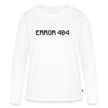 Fehler 404 - Frauen Premium Bio Langarmshirt - Weiß - Vorne - Julia (174cm)