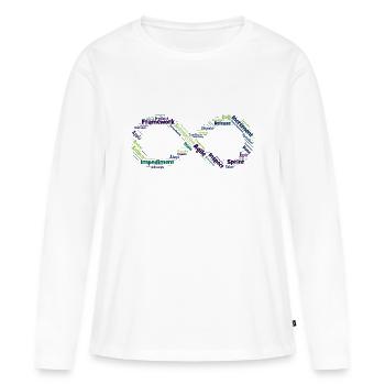 boucle agile - T-shirt manches longues Premium bio Femme - blanc - Devant - Julia (174cm)