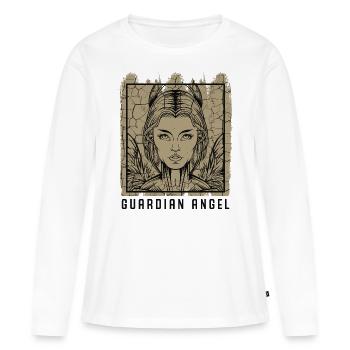 Ange gardien Chérubin Messager Messager Don de Dieu - T-shirt manches longues Premium bio Femme - blanc - Devant - Julia (174cm)