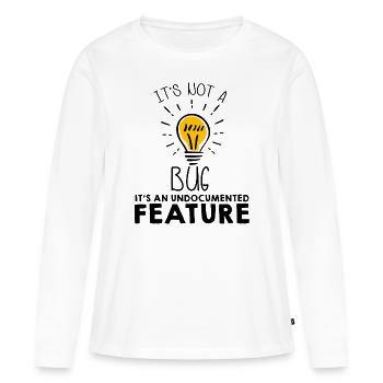programmeur - T-shirt manches longues Premium bio Femme - blanc - Devant - Julia (174cm)