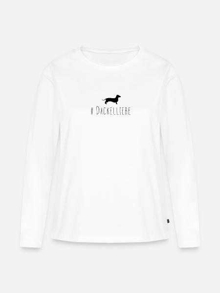dackel liebe - Frauen Premium Bio Langarmshirt - Weiß