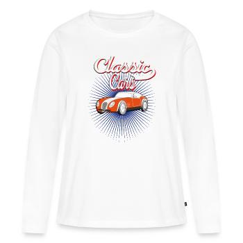 Automobile Classique automobile Classique - T-shirt manches longues Premium bio Femme - blanc - Devant - Julia (174cm)