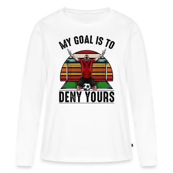 Cadeau de déclaration de paroles amusantes de football cool - T-shirt manches longues Premium bio Femme - blanc - Devant - Julia (174cm)