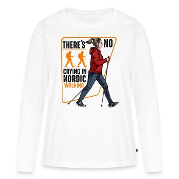 Nordic Walking - Women's Premium Organic Long Sleeve Shirt - white - Front - Julia (174cm)