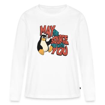 Funny funny - Women's Premium Organic Long Sleeve Shirt - white - Front - Julia (174cm)