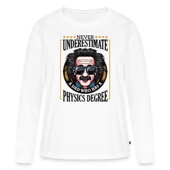 physicist - Women's Premium Organic Long Sleeve Shirt - white - Front - Julia (174cm)