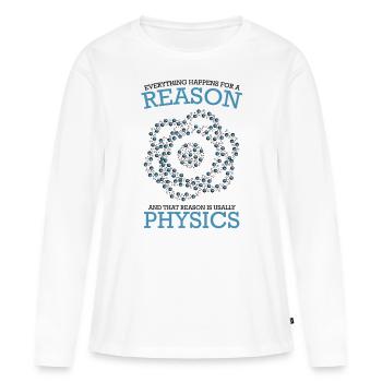 physicist - Women's Premium Organic Long Sleeve Shirt - white - Front - Julia (174cm)
