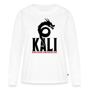 Kali Linux Offensive Security Pentest - Frauen Premium Bio Langarmshirt - Weiß - Vorne - Julia (174cm)