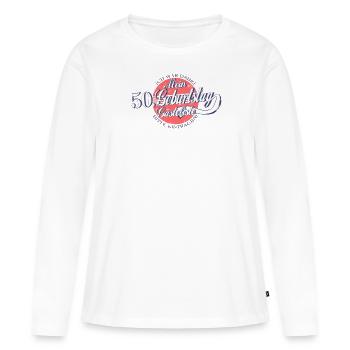 Vintage 50th Birthday Guest list Guestbook 50 - Women's Premium Organic Long Sleeve Shirt - white - Front - Julia (174cm)